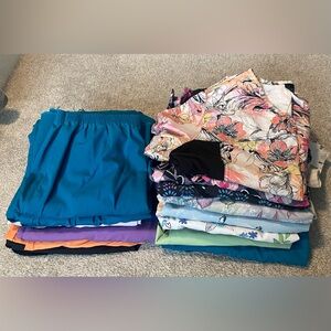 Huge lot of Women’s Scrubs Size Large Tweety Bird Prints Solids Dickies Crocs